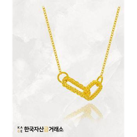 한국자산금거래소 KAGE 24K 순금 링크 클립 목걸이