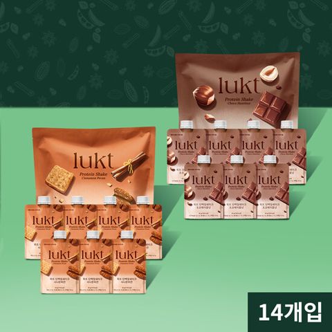 룩트 체중조절용 단백질쉐이크 2세트 (시나몬피칸+초코헤이즐넛)