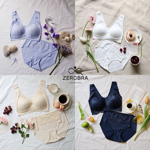 제로브라 인견블렌디드 프리컷 레이스 브라팬티 4세트