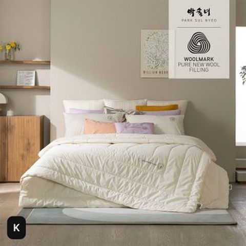 (K)박술녀 호주산 100%양모 피그먼트 영화3(차렵이불+베개커버)