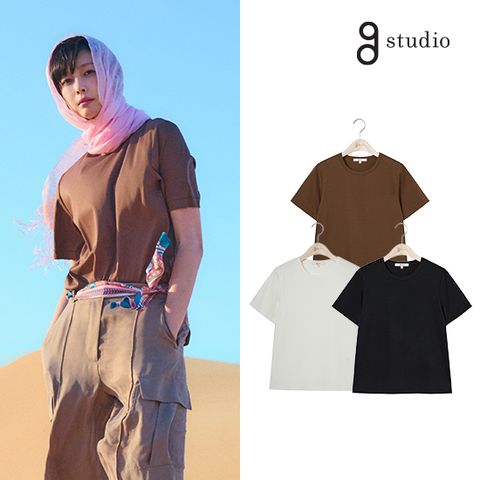 26SS 이집트 GIZA 실크코튼 티셔츠 3종 (코퍼브라운 패키지)