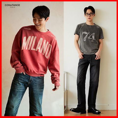 [콘스텅스 파리] 26SS 남성 슬림 와이드 핏 데님 2종