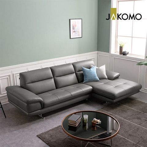 자코모 브로스 4인 카우치형 슈렁큰 천연면피 소가죽 소파
