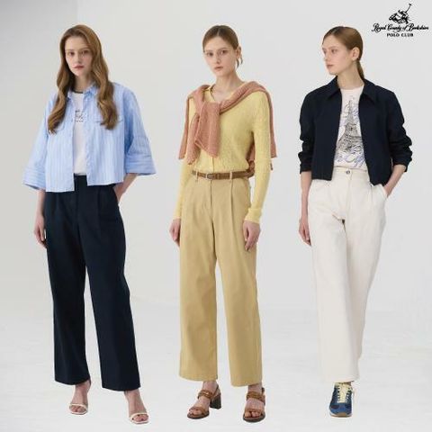 [삼성카드5%할인]26SS RCB폴로클럽 배럴핏 면스판 팬츠 2종 여성