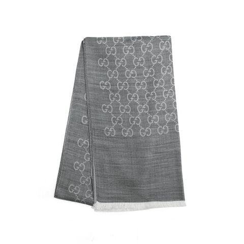 ＊[Made in Italy] GG 패턴 실크 울 숄 (165904)