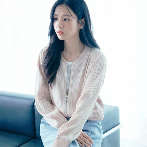 [최초가89,900]X요이츠 26SS 플리츠 블루종 집업 점퍼