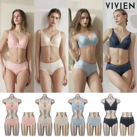 비비안 26SS 로맨틱 플로럴 브라팬티 4세트 + 세컨팬티 4종