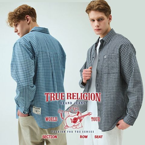 O 트루릴리전 26SS 남성 포켓 체크셔츠 2종