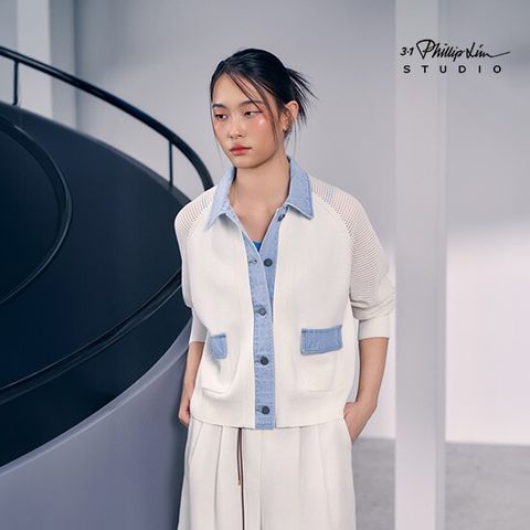 ○26SS 데님 패치 크로쉐 자켓