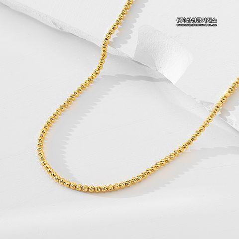 24K 커팅볼 목걸이3mm