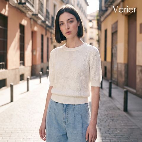 26SS 레나 프렌치 린넨 블렌드 자카드 니트 2종