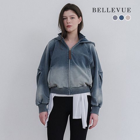 [BELLEVUE] 벨뷰 26SS 워시드 스웻 후드집업