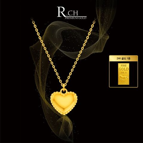 ○ 24K 순금 빼를 하트 목걸이 +  24K 순금 골드 1종