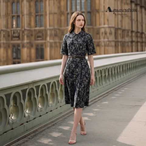 아쿠아스큐텀 26SS 여성 플라워프린트 원피스