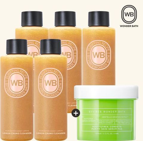 레몬청 클렌저_허니&레몬 5병 + 어성초패드 1박스