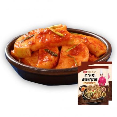도미솔김치 섞박지3kg + 뼈해장국900g*2봉(2종,4.8kg)