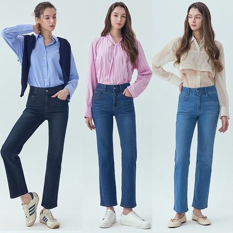 뱅뱅 26SS 여성 봄 라이크라 스트레이트 데님 3종