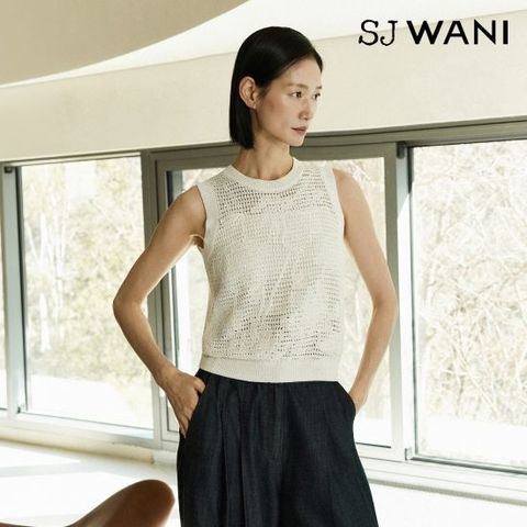 SJ와니 26SS 엠브로이드 크로셰 니트탑 1종