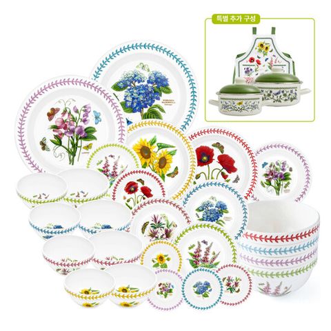 [법랑냄비 최초공개] 포트메리온 보타닉가든 메도우 4인조 디너 풀세트 