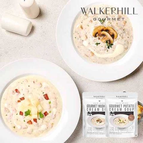 [워커힐] 워커힐 스프 2종 총 14팩(포테이토크림 7팩, 머쉬룸크림7팩) + 크루통 4개
