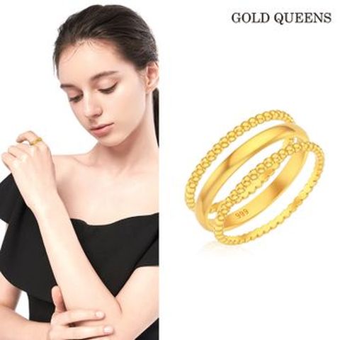 골드퀸즈 24k 순금 볼륨반지세트 1.3g