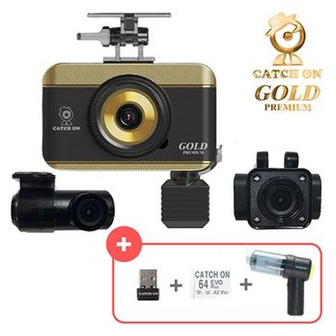 특허받은 캐치온 골드 프리미엄 블랙박스 64GB 4채널 (3채널+페달)