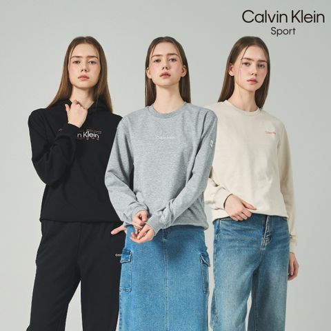 캘빈클라인 26SS 에센셜 스웻셔츠(후드+맨투맨+맨투맨) 3종 SET 여성