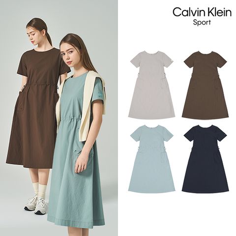 26SS 캘빈클라인 라운드넥 우븐 원피스 여성