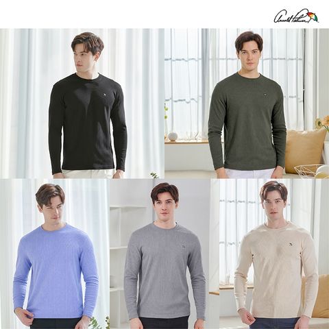 26SS[아놀드파마]코튼 골지 긴팔 티셔츠 5종, 남성