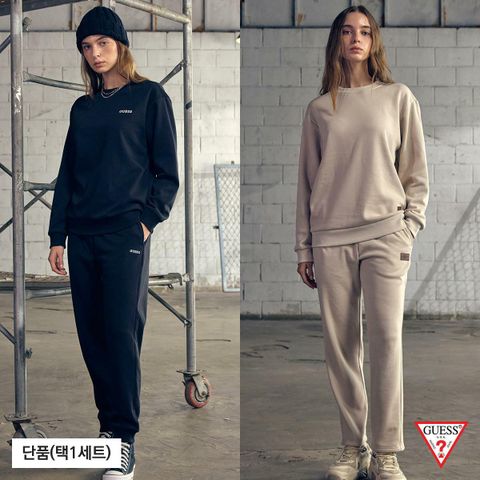 [카드 5%할인]게스(GUESS) 기모 셋업(여성)