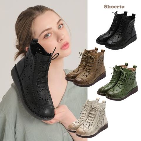  최초 1만원 인하! [슈리오] 소가죽 펀칭 레이스업 슈즈