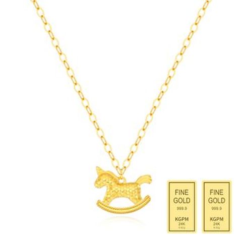 (방송에서만) 한국금자산관리 KGAM 24K 순금컷팅 유니콘 목걸이+추가