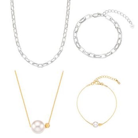 (방송에서만) 한국금자산관리 KGAM 925 실버 콤비클립 목걸이/팔찌 세트+추가