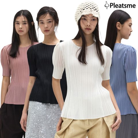 ○ 26SS 플리츠 웨이브 퍼프 블라우스 2종