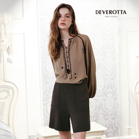 26SS 린넨 블렌디드 케이블 니트 쇼츠