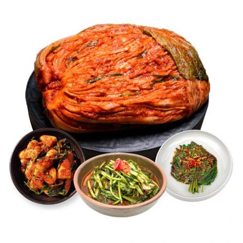 도미솔 왕비포기김치6kg+열무김치2kg+총각김치2kg+깻잎김치1kg (4종,11kg)
