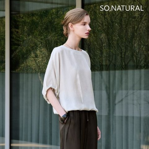 쏘내추럴 26SS Naia 아세테이트 100 벌룬 블라우스 2종