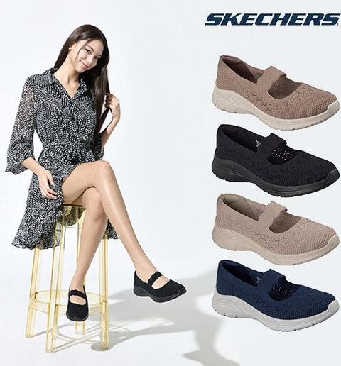 스케쳐스 26SS 최신상 여성용 베드포드 메리제인 슬립온