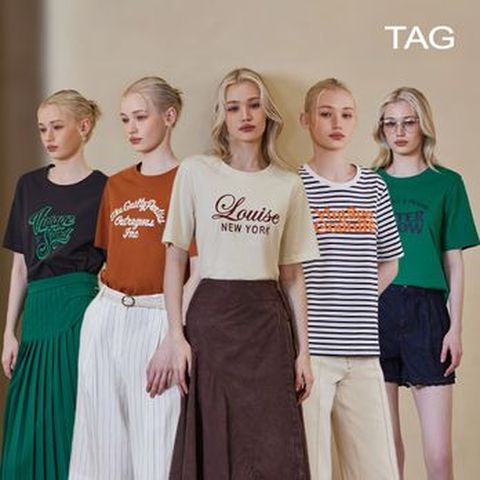 태그 레터링 면티블라우스 5종