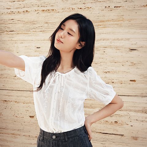 26SS NEW 아일렛 자수 블라우스 3종(화이트 에디션)