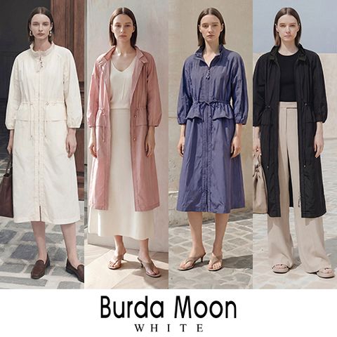 [부르다문] [부르다문 화이트] 볼륨 원피스 트렌치 재킷