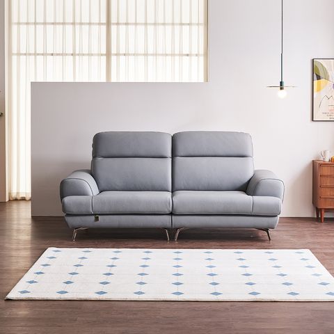 디오스 3인 전체 통가죽 소파+스툴