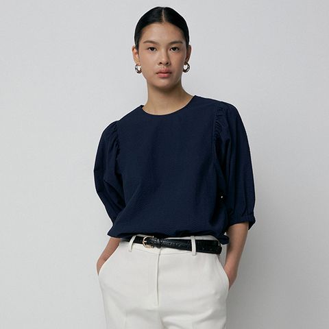 [최초가 119,000원]에밀리 시어서커 블라우스