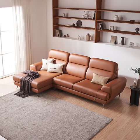 디오스 4인 카우치 전체 천연가죽 소파