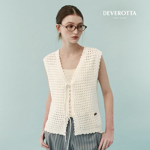 26SS 코튼100 스카시 스트라이프 니트 베스트