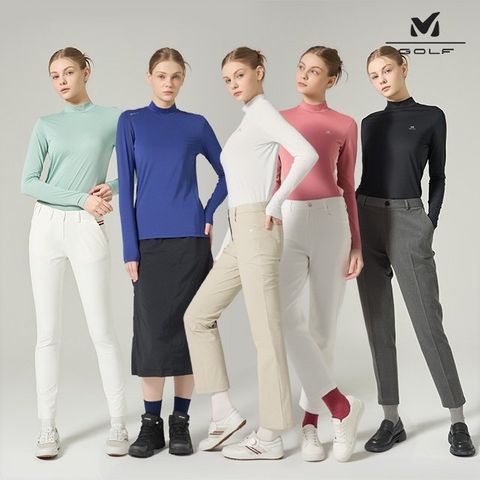 [프리미엄] 밀레골프 26SS 최신상! 에어 쿨 메시 긴팔 셔츠 5종 세트, 여성