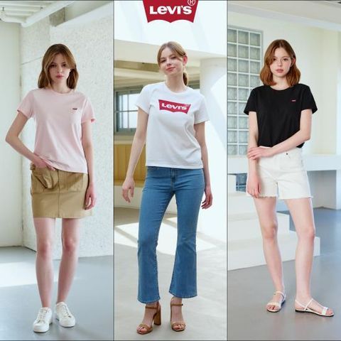 LEVIS 26SS 여성 시그니처 로고 반팔 티셔츠 3종