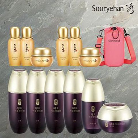 수려한 효 녹용콜라겐 기초(수액X2+유액X2+진액+활성고)+화윤 6종(스킨X2+에멀전X2+크림X2)+텀블러백