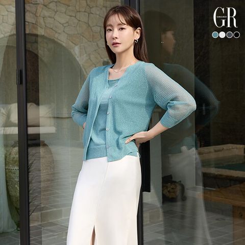 ○26SS 인견 블렌딩 글리터 슬리브리스 니트 4종