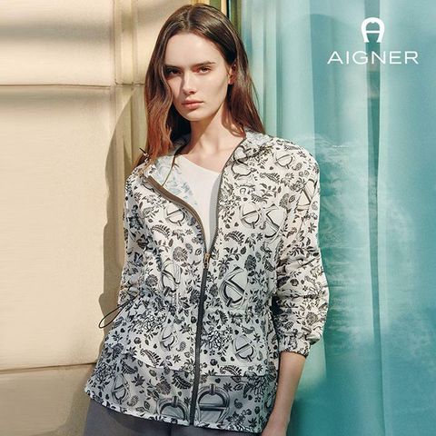 [삼성카드5%할인]아이그너 프레즐리 프린트 점퍼